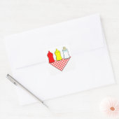 BBQ Baby Shower Vierkante Sticker (Envelop)