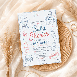 BBQ Baby Shower Voor De Aanstaande Vader In De Ach Kaart