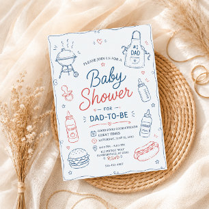BBQ Baby Shower Voor De Aanstaande Vader In De Ach Kaart