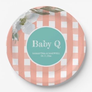 BBQ Baby shower Waterverf Vloerpapier Bord