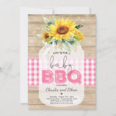 BBQ Baby shower Zonnebloem Baby Q Koppels Douche Kaart (Voorkant)
