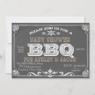 BBQ Baby ShowerbInvitaties Kaart