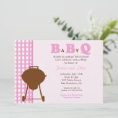 BBQ BaByQ Baby shower Uitnodiging (Staand voorkant)
