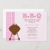 BBQ BaByQ Baby shower Uitnodiging (Voorkant / Achterkant)