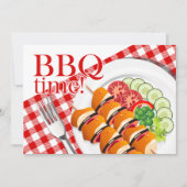 BBQ Backyard Cookout Summer Party Kaart (Voorkant)