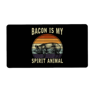 BBQ   Bacon Is Mijn Geest Dier BBQ Etiket