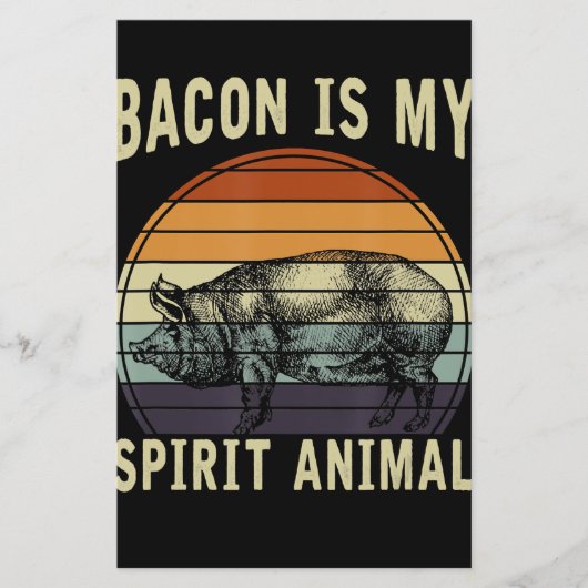 BBQ | Bacon Is Mijn Geest Dier BBQ Flyer (Voorkant)