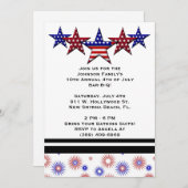 BBQ, Bar-BQ, 4 juli Feest Uitnodiging! Kaart (Voorkant / Achterkant)