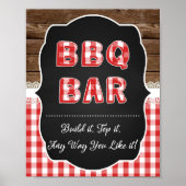 BBQ Bar Sign. - Rood Baby Q Poster (Voorkant)