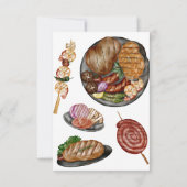 BBQ Barbecue Backyard Party Baby shower BabyQ Bedankkaart (Achterkant)