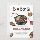 BBQ Barbecue Backyard Party Baby shower BabyQ Kaart (Voorkant)