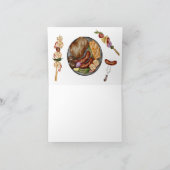 BBQ Barbecue Backyard Party Baby shower Bedankkaart (Binnen)