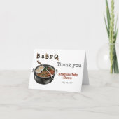 BBQ Barbecue Backyard Party Baby shower Bedankkaart (Voorkant)
