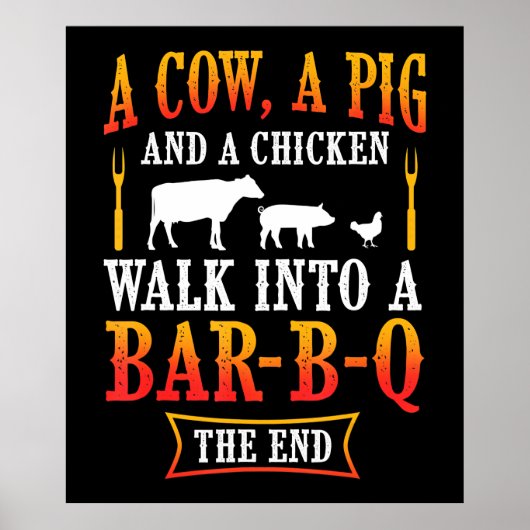 BBQ | Barbecue Bbq grap cadeau Grill Master Chef Poster (Voorkant)