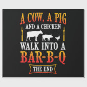 BBQ | Barbecue Bbq Joke Gift Grill Master Chef Cadeaupapier (Vlak)