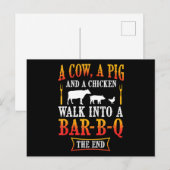 BBQ | Barbecue Bbq Joke Gift Grill Master Chef Feestdagenkaart (Voorkant / Achterkant)