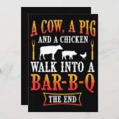 BBQ | Barbecue Bbq Joke Gift Grill Master Chef Feestdagenkaart (Voorkant / Achterkant)