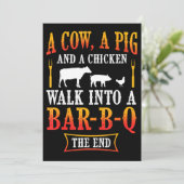 BBQ | Barbecue Bbq Joke Gift Grill Master Chef Feestdagenkaart (Staand voorkant)