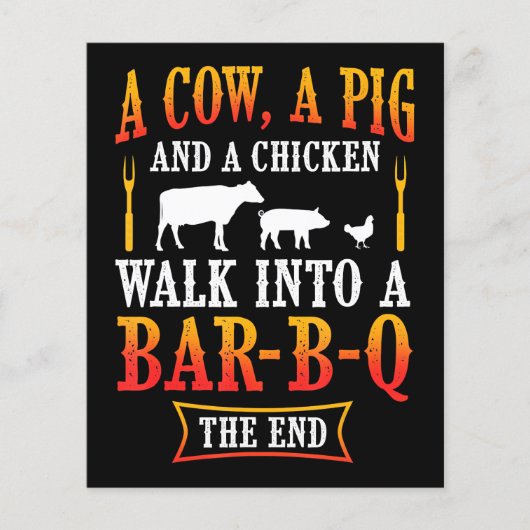 BBQ | Barbecue Bbq Joke Gift Grill Master Chef Flyer (Voorkant)