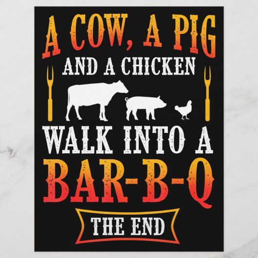 BBQ | Barbecue Bbq Joke Gift Grill Master Chef Flyer (Voorkant)