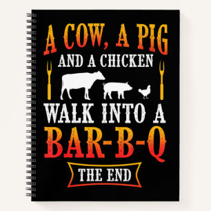 BBQ Barbecue Bbq Joke Gift Grill Master Chef Notitieboek