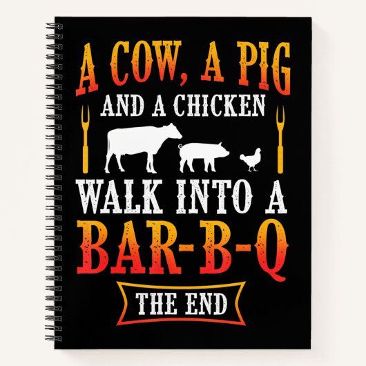 BBQ | Barbecue Bbq Joke Gift Grill Master Chef Notitieboek (Voorkant)