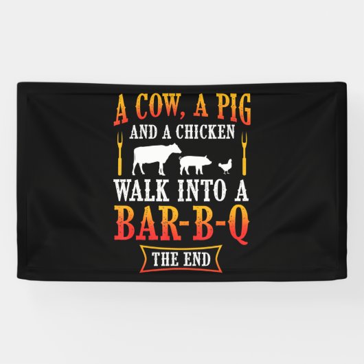 BBQ | Barbecue Bbq Joke Gift Grill Master Chef Spandoek (Horizontaal)