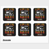 BBQ | Barbecue Bbq Joke Gift Grill Master Chef Vierkante Sticker (Vel)