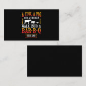 BBQ | Barbecue Bbq Joke Gift Grill Master Chef Visitekaartje (Voorkant / Achterkant)