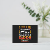 BBQ | Barbecue Bbq Joke Gift Grill Master Chef Visitekaartje (Staand voorkant)