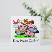 BBQ - Barbecue - Cookout Uitnodiging (Staand voorkant)