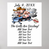 BBQ Barbecue Event / Cookoff Poster (Voorkant)