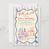 BBQ barbecue Feest in de Tuin Handgetekend Kaart (Voorkant)