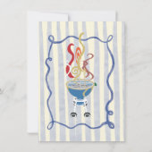 BBQ barbecue Feest in de Yardy Hand getrokken Kaart (Achterkant)