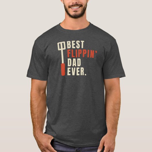BBQ Barbecue Grappig Beste Flippin Papa Ooit T-shirt (Voorkant)