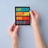BBQ | Barbecue Grilling Gift eet slaap BBQ Flyer (Hand)