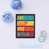 BBQ | Barbecue Grilling Gift eet slaap BBQ Flyer (Enkel)