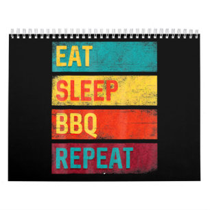 BBQ   Barbecue Grilling Gift eet slaap BBQ Kalender