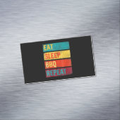 BBQ | Barbecue Grilling Gift eet slaap BBQ Magnetisch Visitekaartje (Voorbeeld)