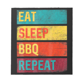 BBQ | Barbecue Grilling Gift eet slaap BBQ Notitieblok