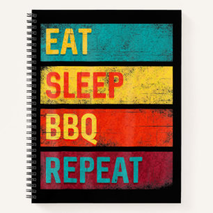 BBQ   Barbecue Grilling Gift eet slaap BBQ Notitieboek
