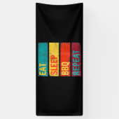 BBQ | Barbecue Grilling Gift eet slaap BBQ Spandoek (Verticaal)