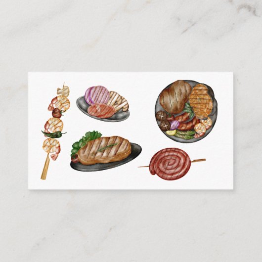 BBQ Barbecue Party Book for Baby shower Game Informatiekaartje (Achterkant)