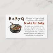BBQ Barbecue Party Book for Baby shower Game Informatiekaartje (Voorkant)