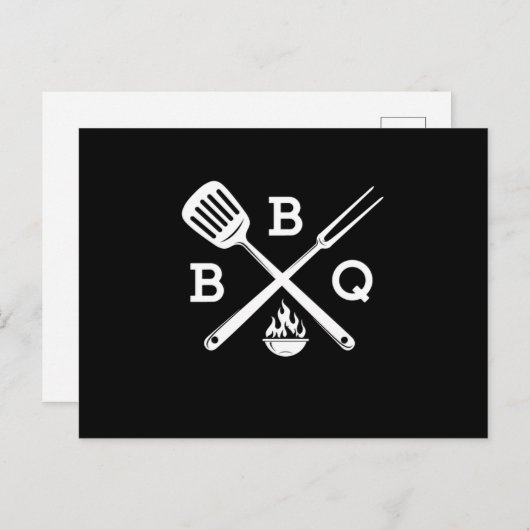 BBQ Barbecue Party: Grill Time Briefkaart (Voorkant / Achterkant)