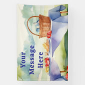 BBQ Barbecue Party Spandoek (Verticaal)