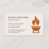 BBQ Barbecue Restaurant Catering Service Photo Visitekaartje (Achterkant)