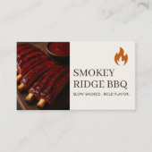 BBQ Barbecue Restaurant Catering Service Photo Visitekaartje (Voorkant)
