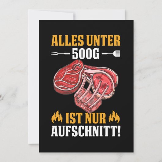 BBQ Barbecue Steak Grill Grillchef Chef Gift Kaart (Voorkant)