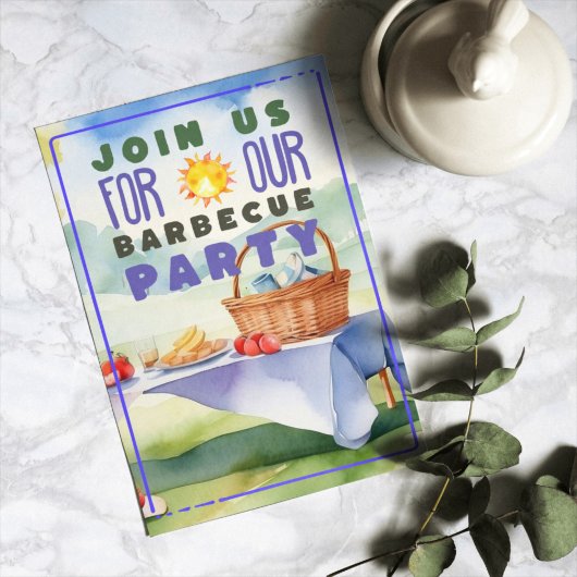 BBQ Barbecue Uitnodiging